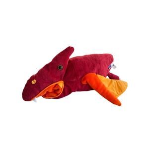 Manhattan Toy Company Pterodactyl Hand Puppet Stuffed Dinosaur Plush Rare 14”